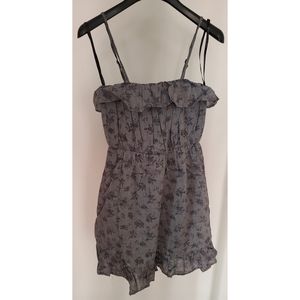 Floral ruffled mini dress